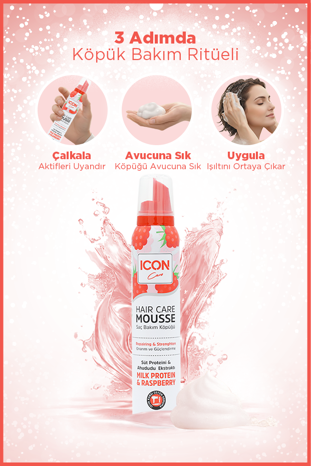 İcon Care Saç Bakım Köpüğü 200ml Milk Protein&Raspberry-