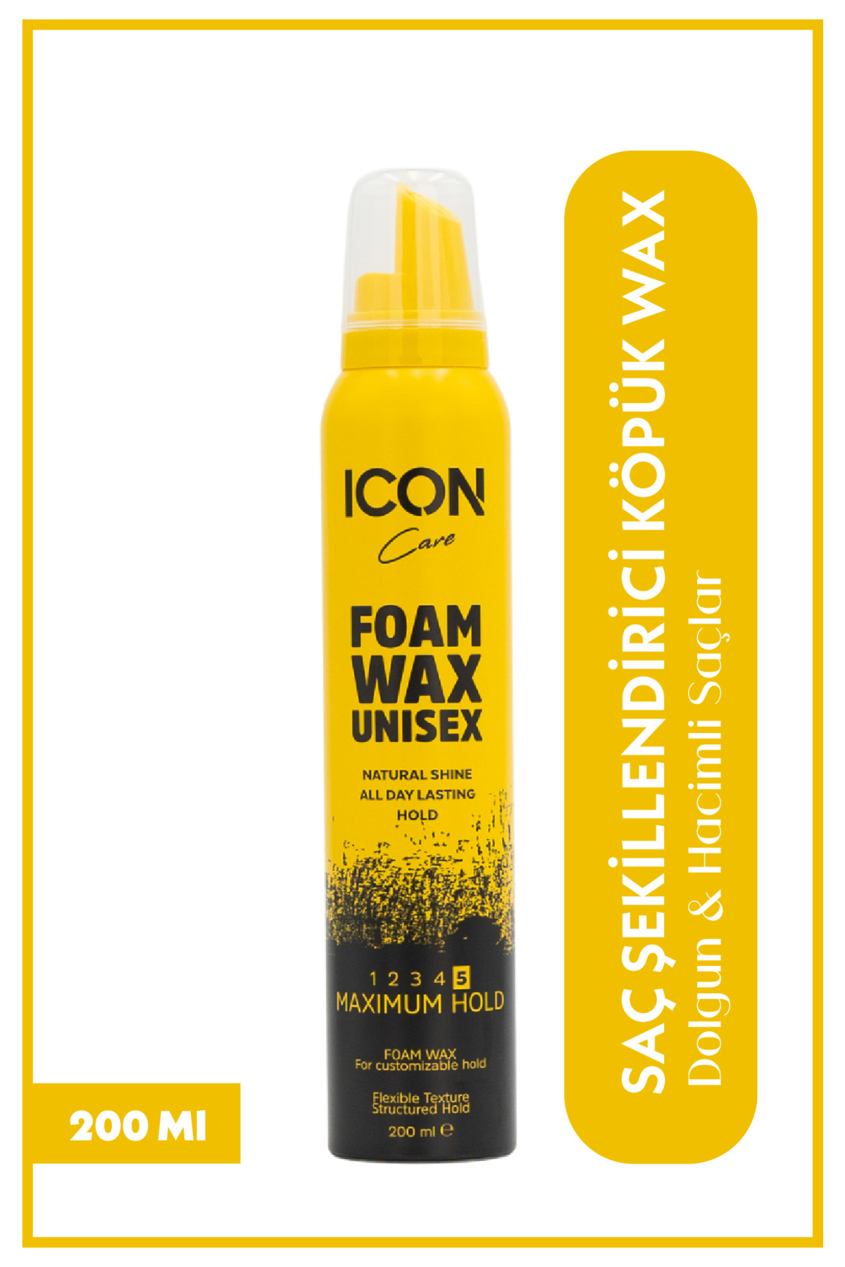 İcon Care Saç Köpük Şekillendirici Wax 200ml Maximum Hold-