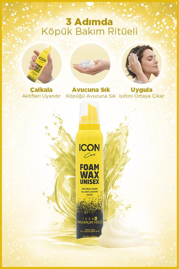 İcon Care Saç Köpük Şekillendirici Wax 200ml Maximum Hold-