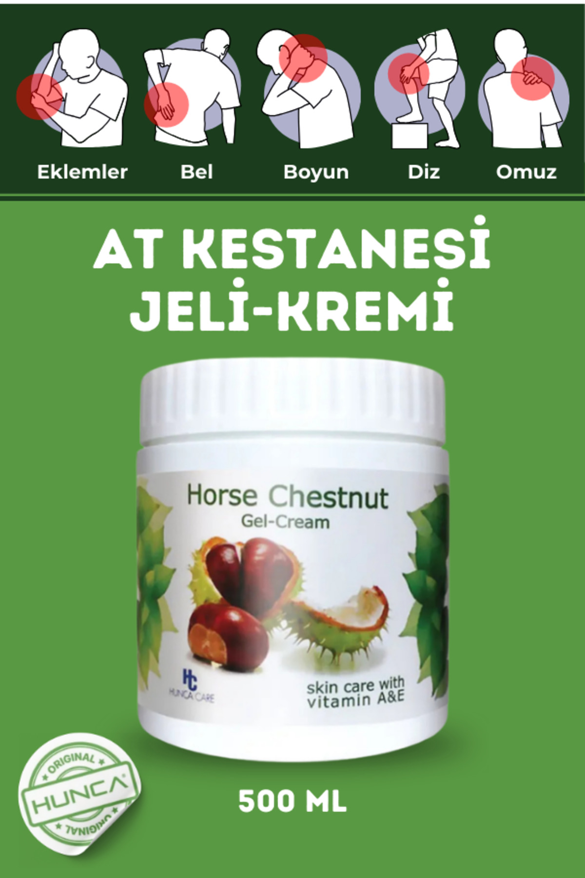 HUNCA CARE AT KESTANESİ JEL KREM 500 ML-