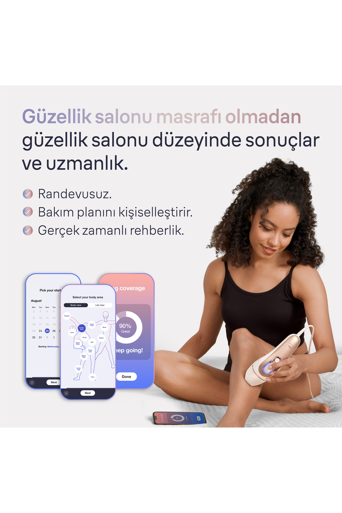 Braun IPL Skin i·expert, Evde Tüy Alma, Ücretsiz Uygulama, Çanta, Gillette Venus, 2 Başlık, PL7147-