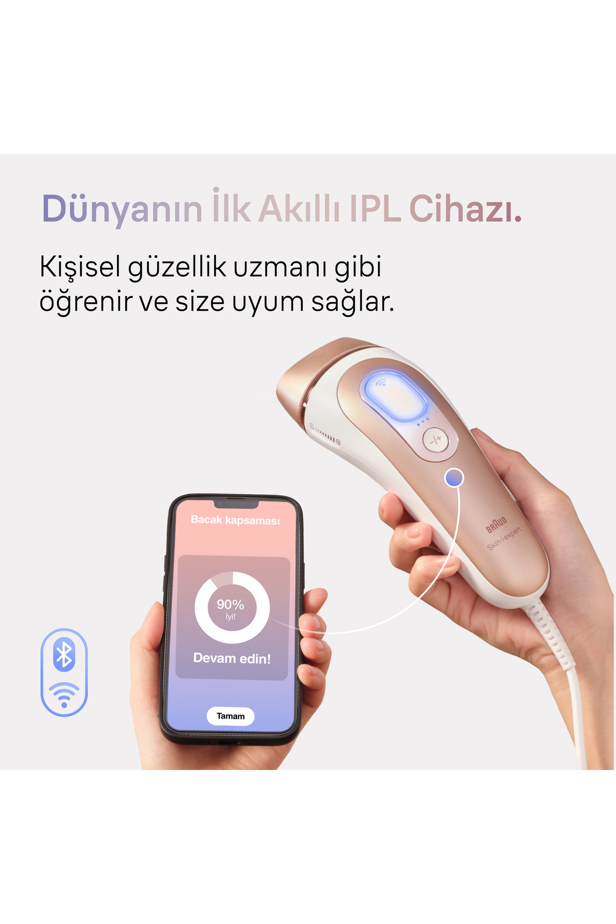 Braun IPL Skin i·expert, Evde Tüy Alma, Ücretsiz Uygulama, Çanta, Gillette Venus, 3 Başlık, PL7253-