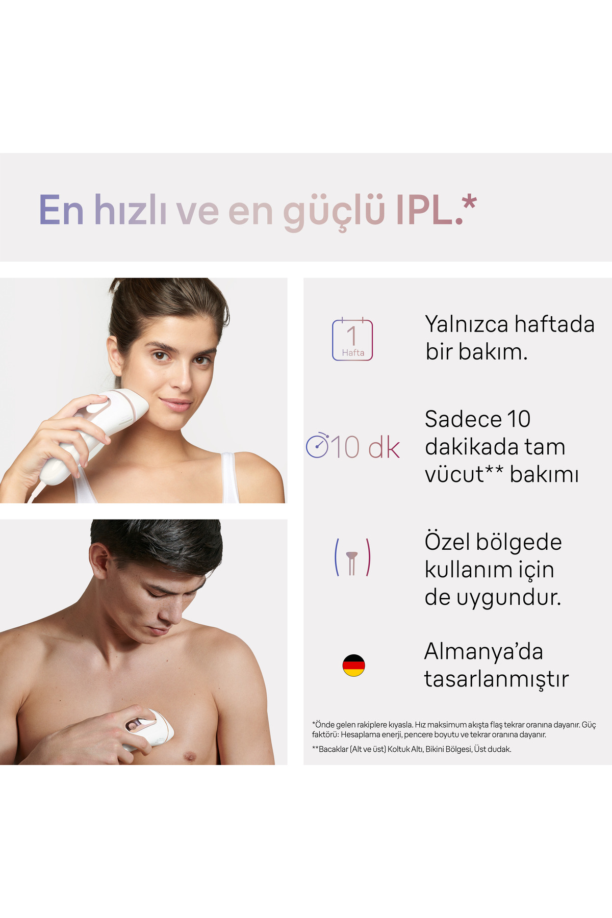 Braun IPL Skin i·expert, Evde Tüy Alma, Ücretsiz Uygulama, Çanta, Gillette Venus, 3 Başlık, PL7253-