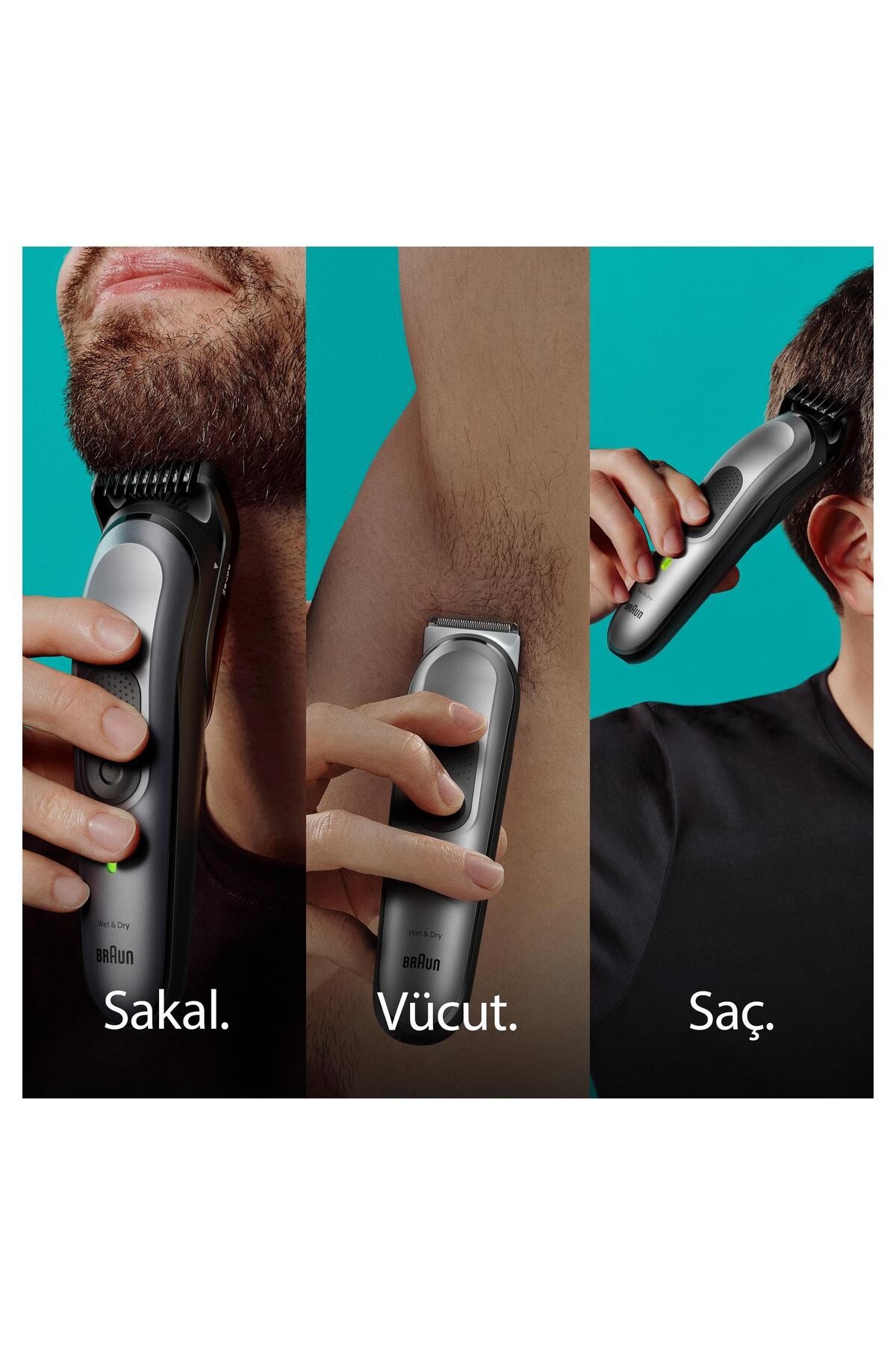 Braun Series 7 MGK7420 Hepsi Bir Arada Şekillendirme Seti 10u 1 Arada Erkek Bakım-