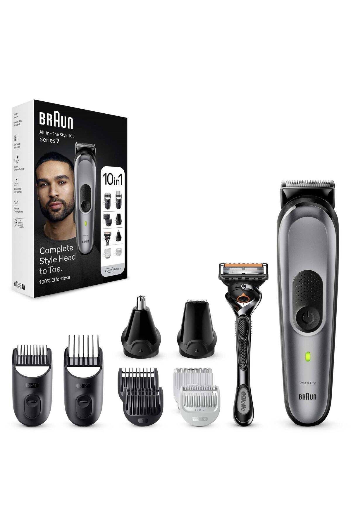 Braun Series 7 MGK7420 Hepsi Bir Arada Şekillendirme Seti 10u 1 Arada Erkek Bakım-