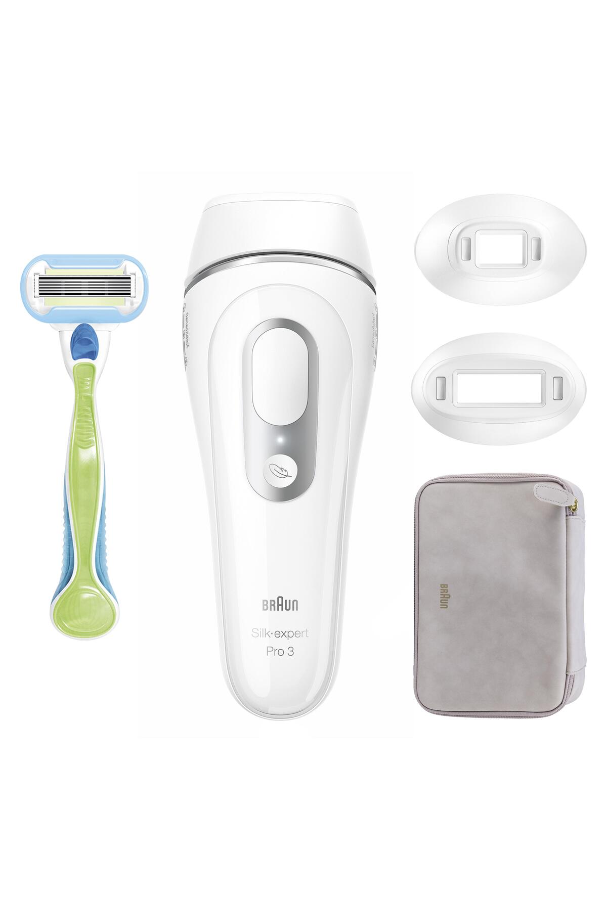 Braun IPL Silk·expert Pro 3, Evde Tüy Alma, Çanta, Venus Tıraş Makinesi, 2 Başlık ile, PL3132-