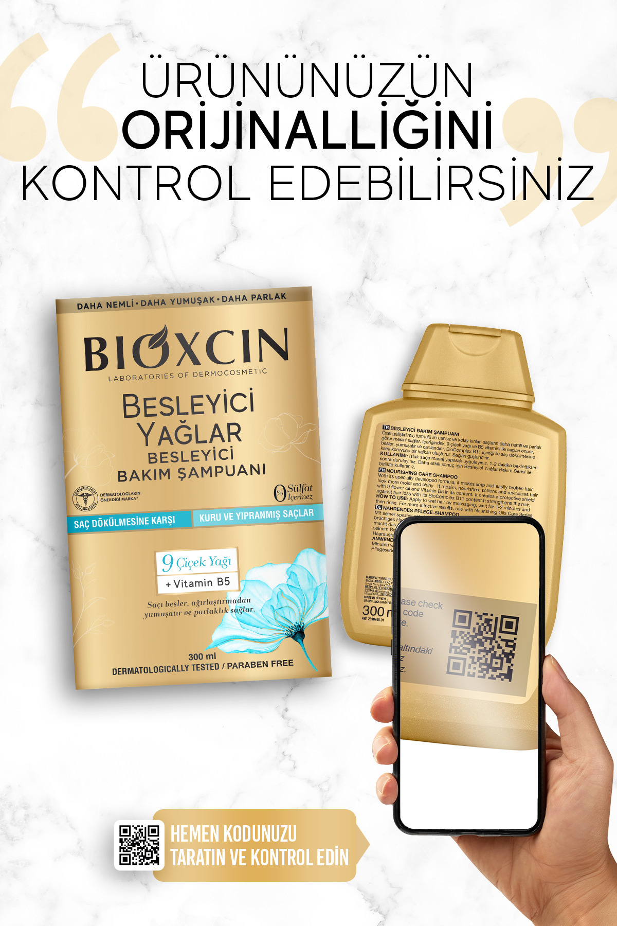 BİOXCİN BESLEYİCİ YAĞLAR KURU VE YIPRANMIŞ SAÇLAR IÇİN ŞAMPUAN 300 ML-