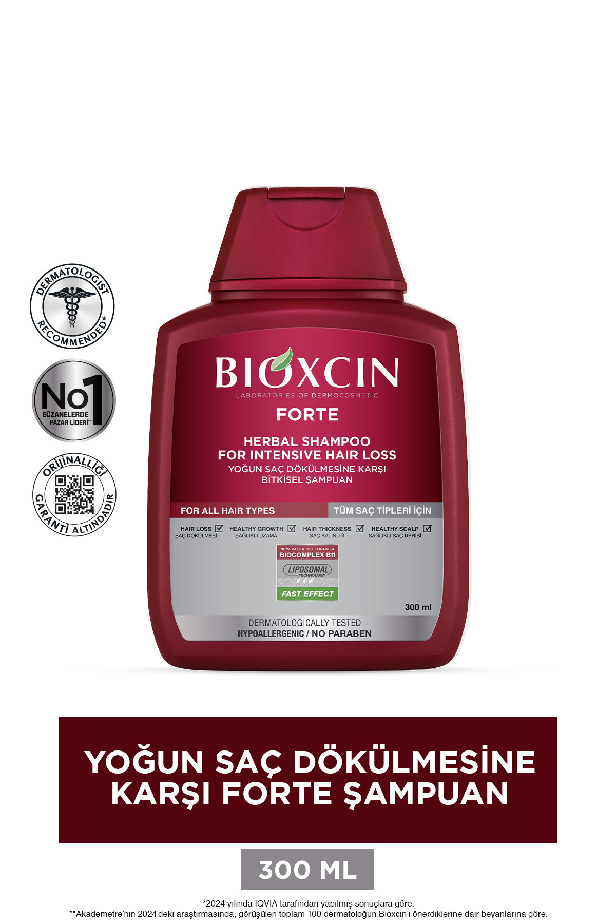 BİOXCİN FORTE YOĞUN BAKIM KİTİ (TABLET-ŞAMPUAN-SERUM) YOĞUN SAÇ DÖKÜLMESİ SETİ-