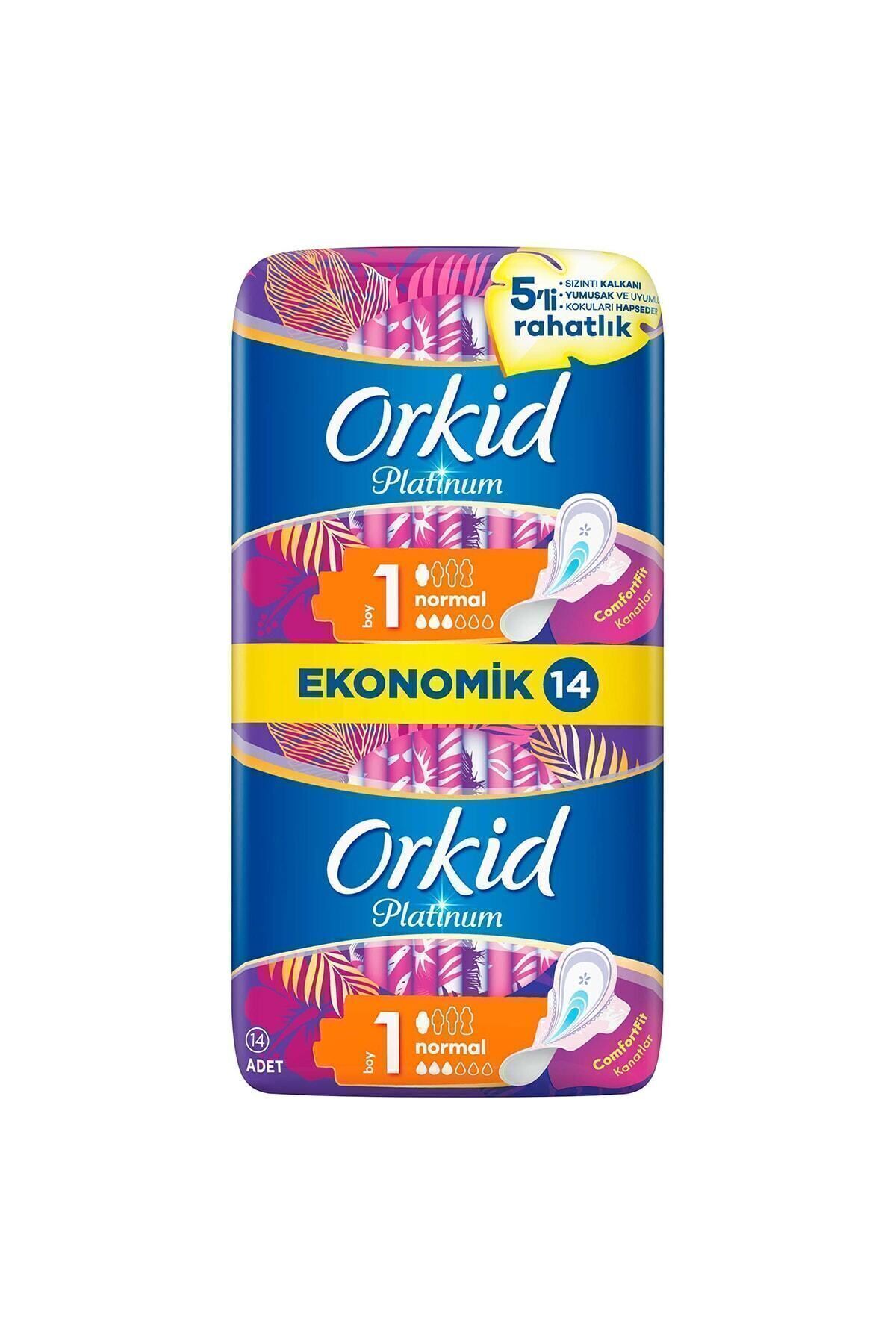 ORKİD PLATİNUM NORMAL (BOY 1) 14 ADET HİJYENİK PED-