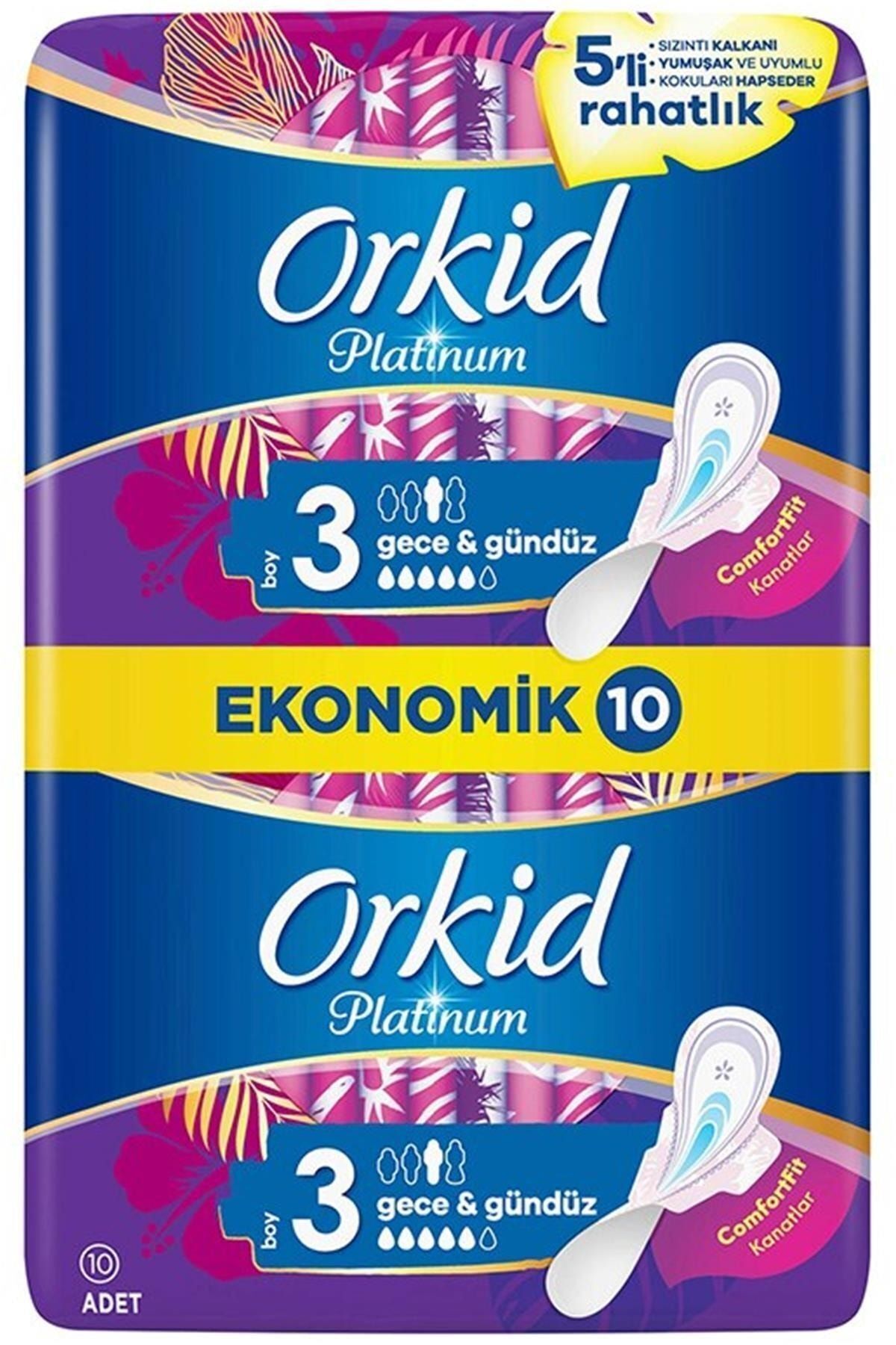 ORKİD PLATİNUM GECE & GÜNDÜZ (BOY 3) 10 ADET HİJYENİK PED-