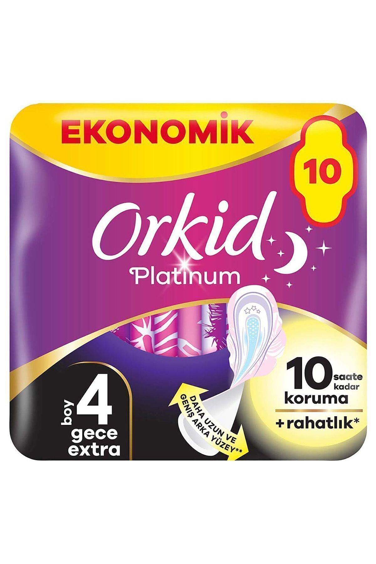 ORKİD PLATİNUM GECE EKSTRA (BOY 4) 10 ADET HİJYENİK PED-
