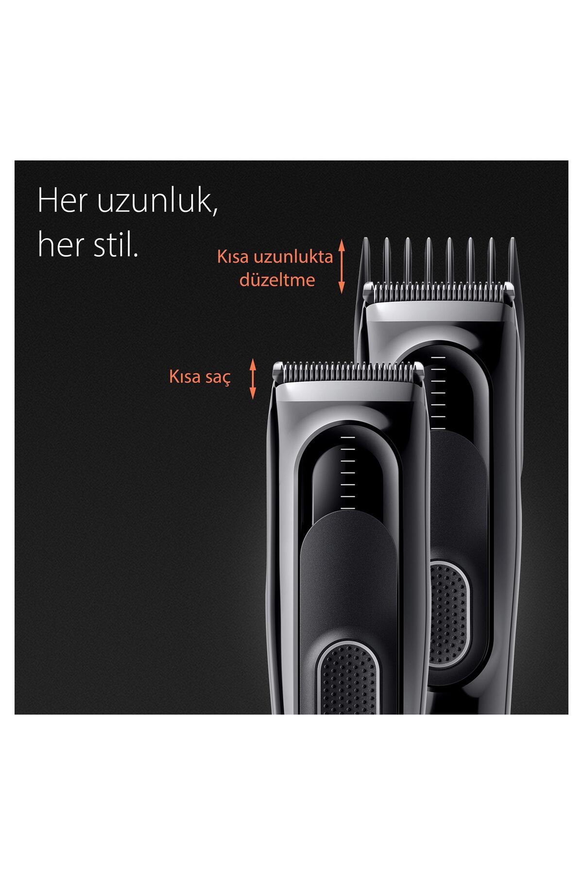 BRAUN SERİES 5 HC5310. ERKEKLER İÇİN 17 UZUNLUK AYARINA SAHİP SAÇ KESME MAKİNESİ-