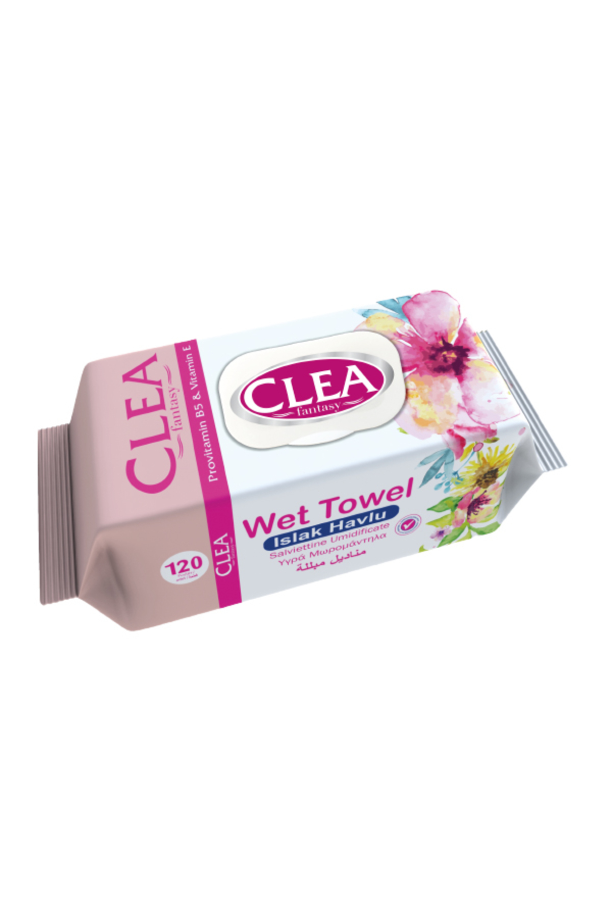 CLEA FANTASY ISLAK HAVLU 120Lİ KAPAKLI / ÇİÇEKLİ-