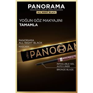 L'Oreal Paris Panorama Hacim Veren Maskara All Night Black - Siyah-