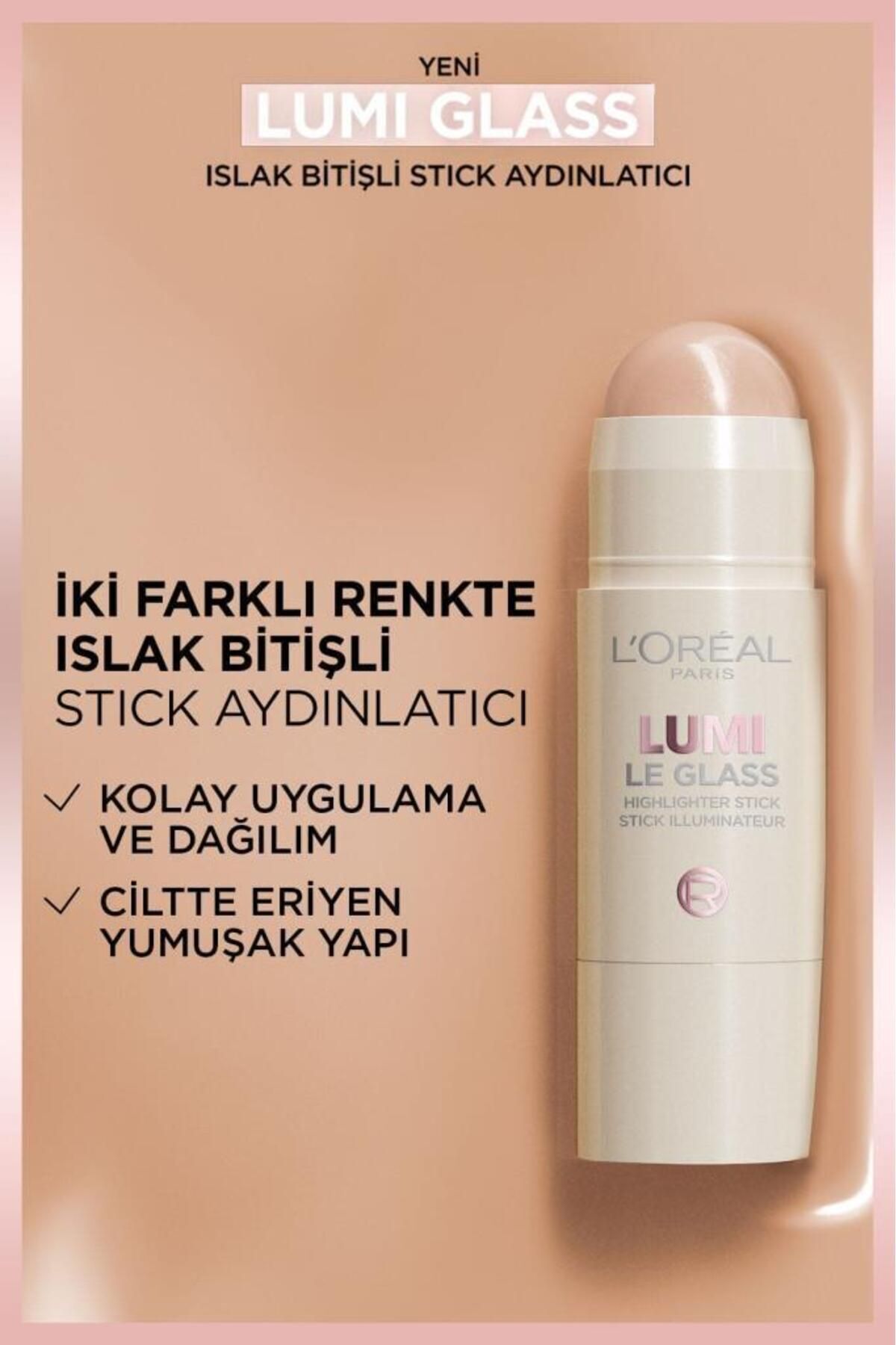 L'Oreal Paris L'Oréal Paris Lumi Glass Islak Bitişli Stick Aydınlatıcı - 610 Glassy Pearl Eclat-
