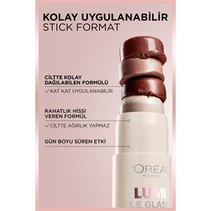 L'Oreal Paris L'Oréal Paris Lumi Glass Islak Bitişli Stick Aydınlatıcı - 620 Glassy Pink Ballet-