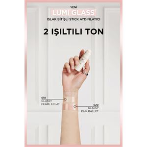 L'Oreal Paris L'Oréal Paris Lumi Glass Islak Bitişli Stick Aydınlatıcı - 620 Glassy Pink Ballet-