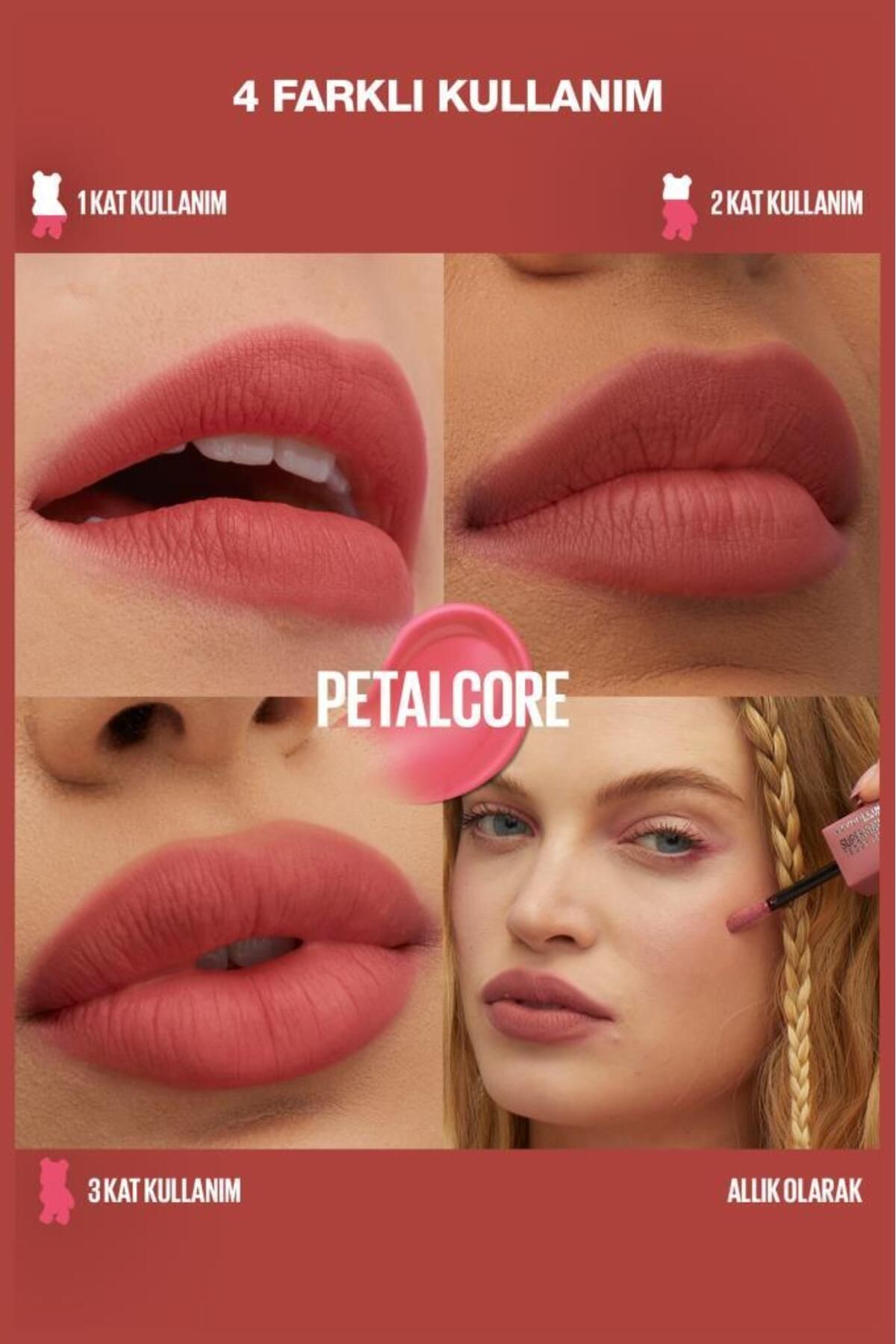 Maybelline New York Maybelline Super Stay Teddy Tint Uzun Süre Kalıcı Likit Mat Tint 40 Petalcore-