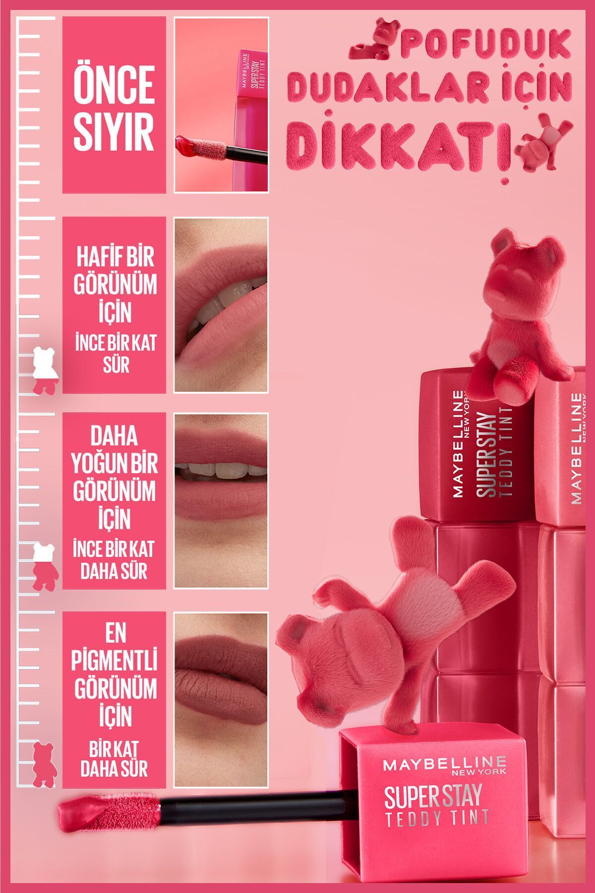 Maybelline New York Maybelline Super Stay Teddy Tint Uzun Süre Kalıcı Likit Mat Tint 50 Wild At Heart-