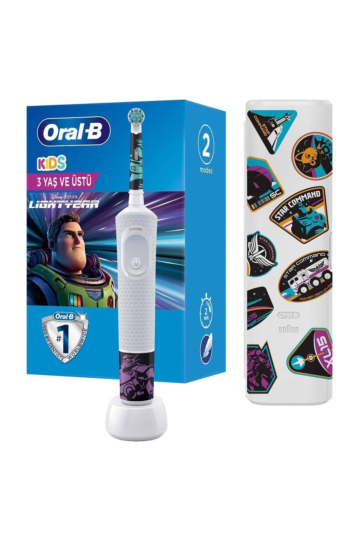 ORAL-B D100 VİTALİTY LİGHTYEAR ÖZEL SERİ ÇOCUKLAR IÇİN EKSTRA YUMUŞAK ŞARJ EDİLEBİLİR DİŞ FIRÇASI +-