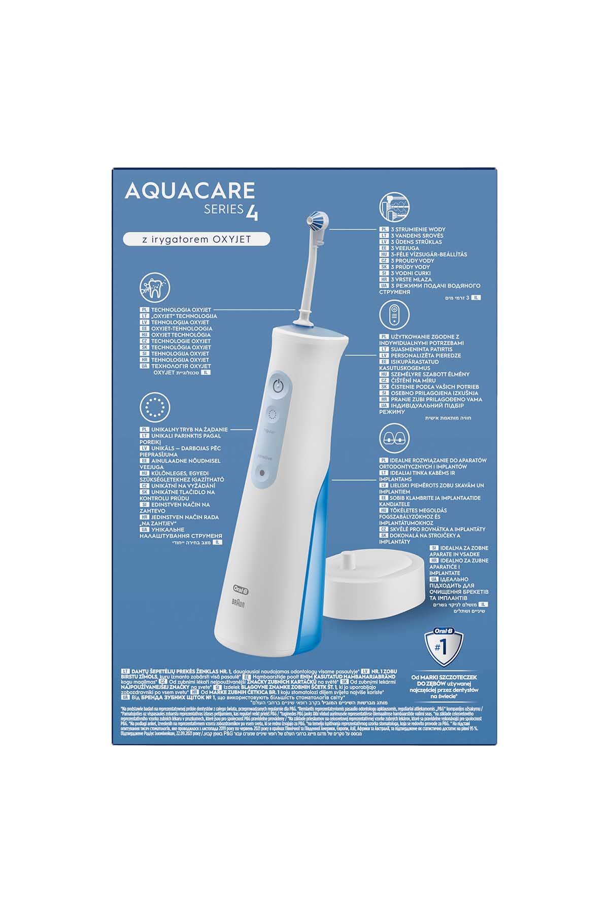 ORAL-B OXYJET TEKNOLOJİSİNE SAHİP AQUACARE SERİES 4 AĞIZ DUŞU-