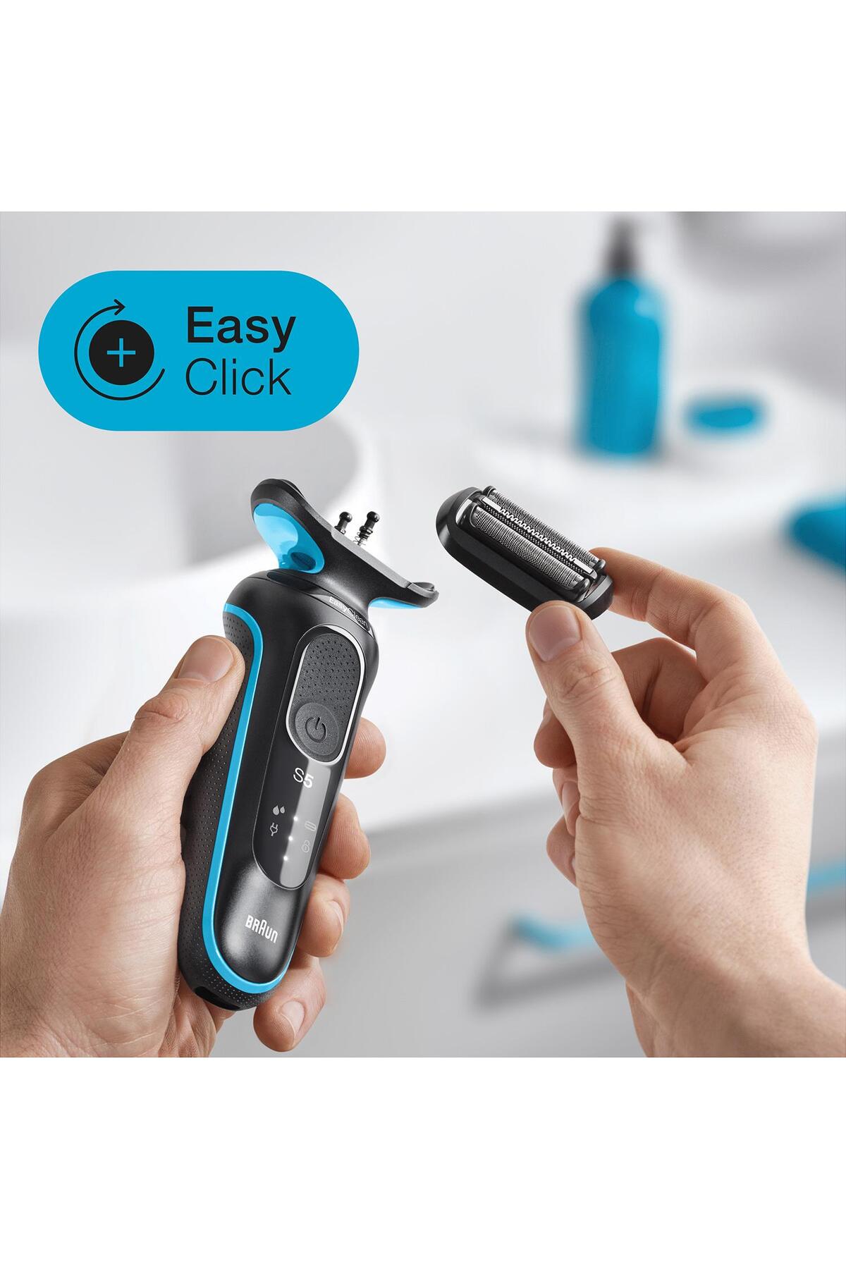 BRAUN YENİ SERİ 5 M1000S KABLOSUZ TIRAŞ MAKİNESİ. AUTOSENSE. EASYCLEAN. EASYCLİCK. ISLAK & KURU-