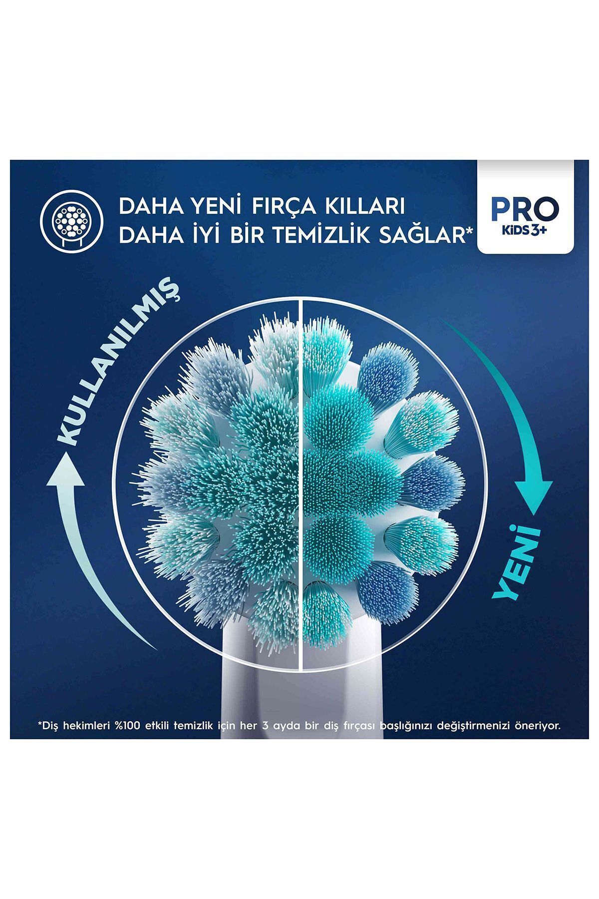 Oral-B Pro Kids Frozen Şarjlı Diş Fırçası Yedek Başlığı 2 Adet-
