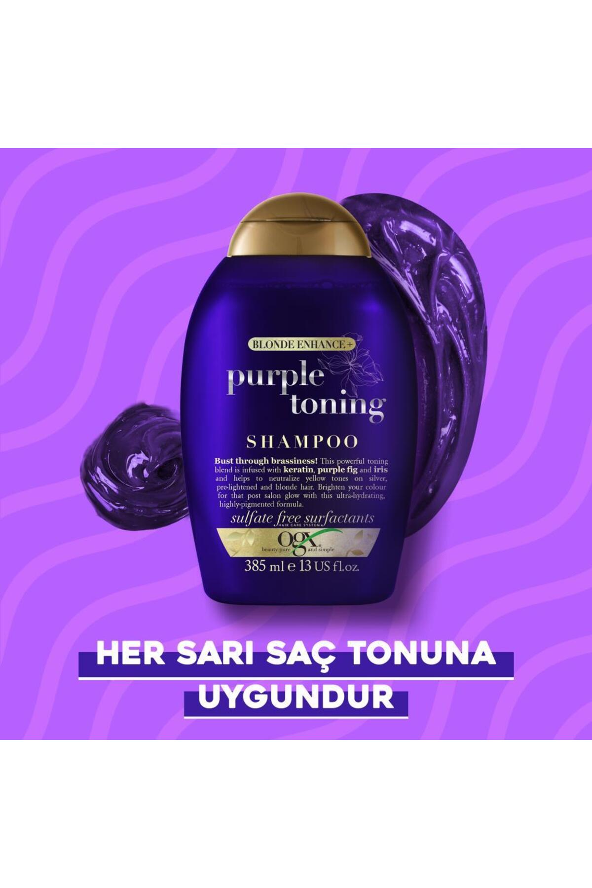 OGX TURUNCULAŞMA KARŞİTİ PURPLE TONİNG MOR ŞAMPUAN 385 ML-