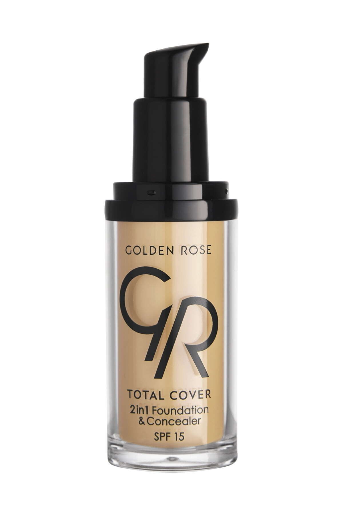 GOLDEN ROSE TOTAL COVER 2İN1 FOUNDATİON & CONCEALER NO: 15 WARM SAND - FONDÖTEN & KAPATICI-