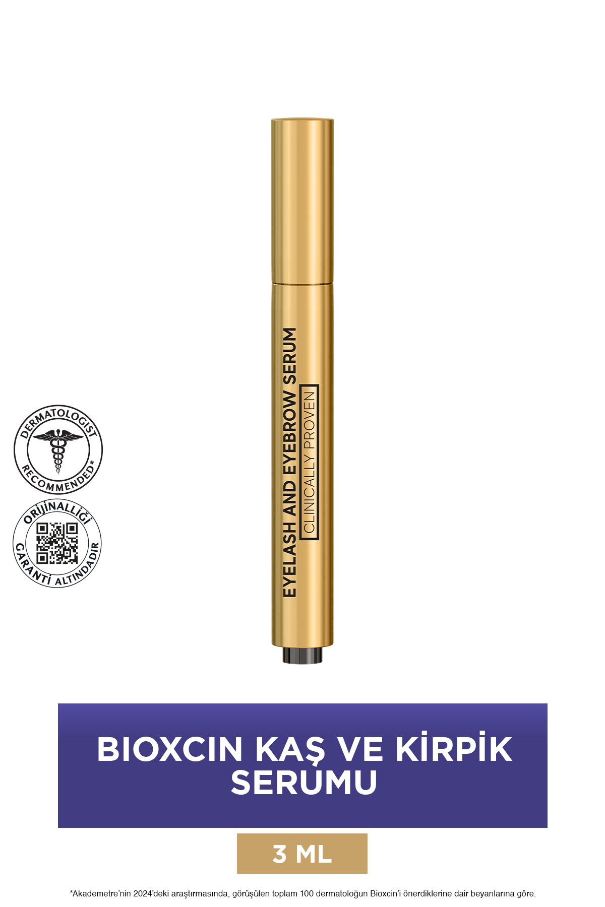 Bioxcin Kaş Kirpik Serumu - Kolajen Hyaluronik Asit Hint Yağı Keratin Peptidleri B5 Biocomplex B11-