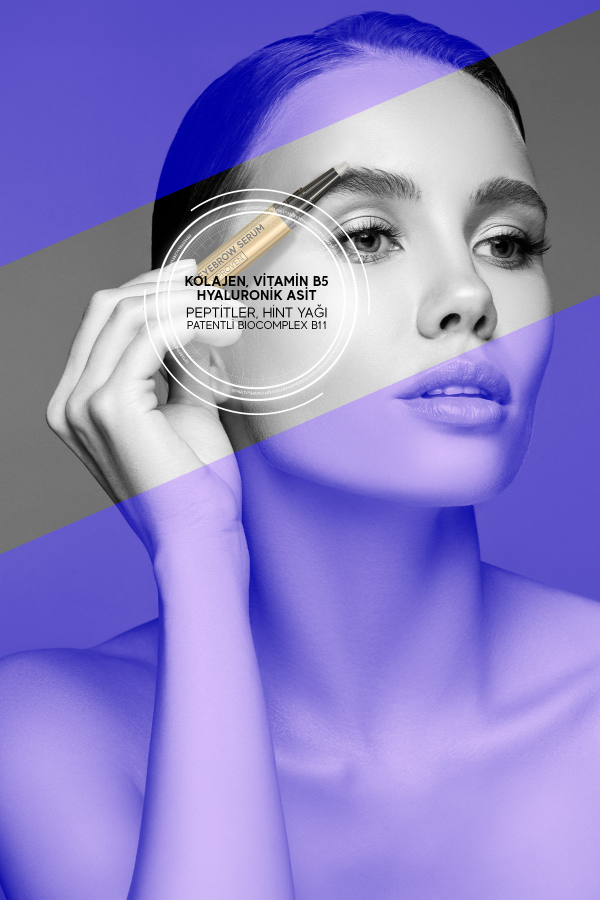 Bioxcin Kaş Kirpik Serumu - Kolajen Hyaluronik Asit Hint Yağı Keratin Peptidleri B5 Biocomplex B11-