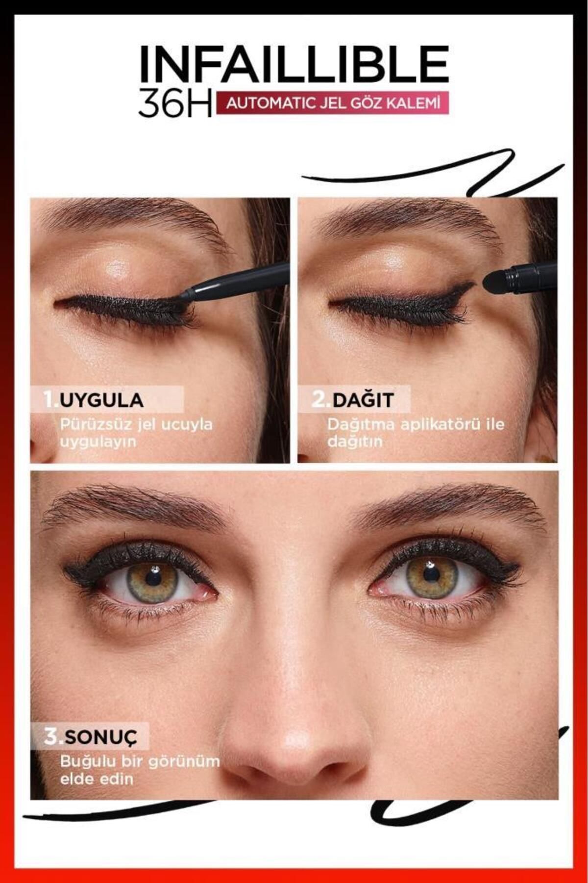 LOREAL PARİS INFAİLLİBLE GEL AUTOMATİC EYELİNER - JEL GÖZ KALEMİ NO: 12 BRONZED ESPRESSO-