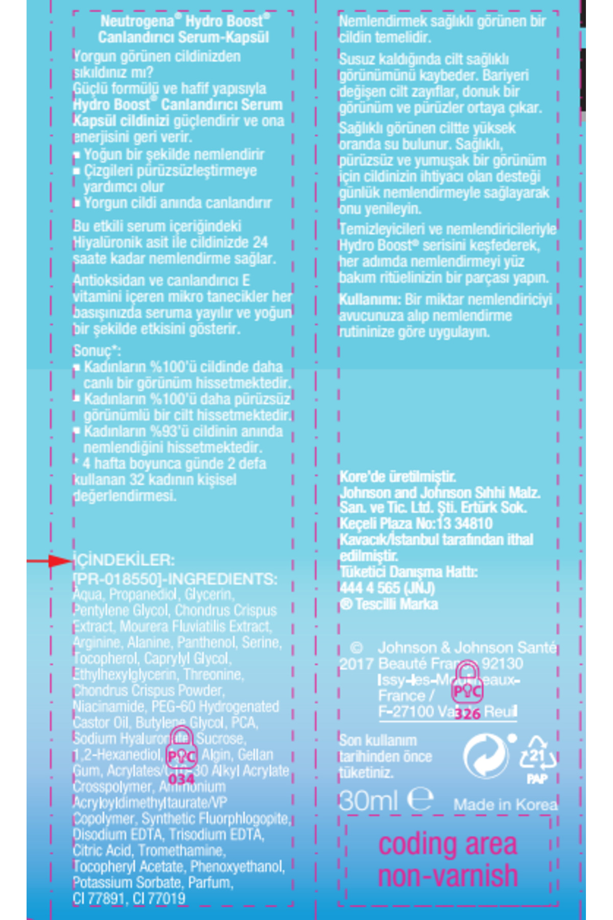 Neutrogena Hydro Boost Ultra Nemlendirici Serum 30 ml-