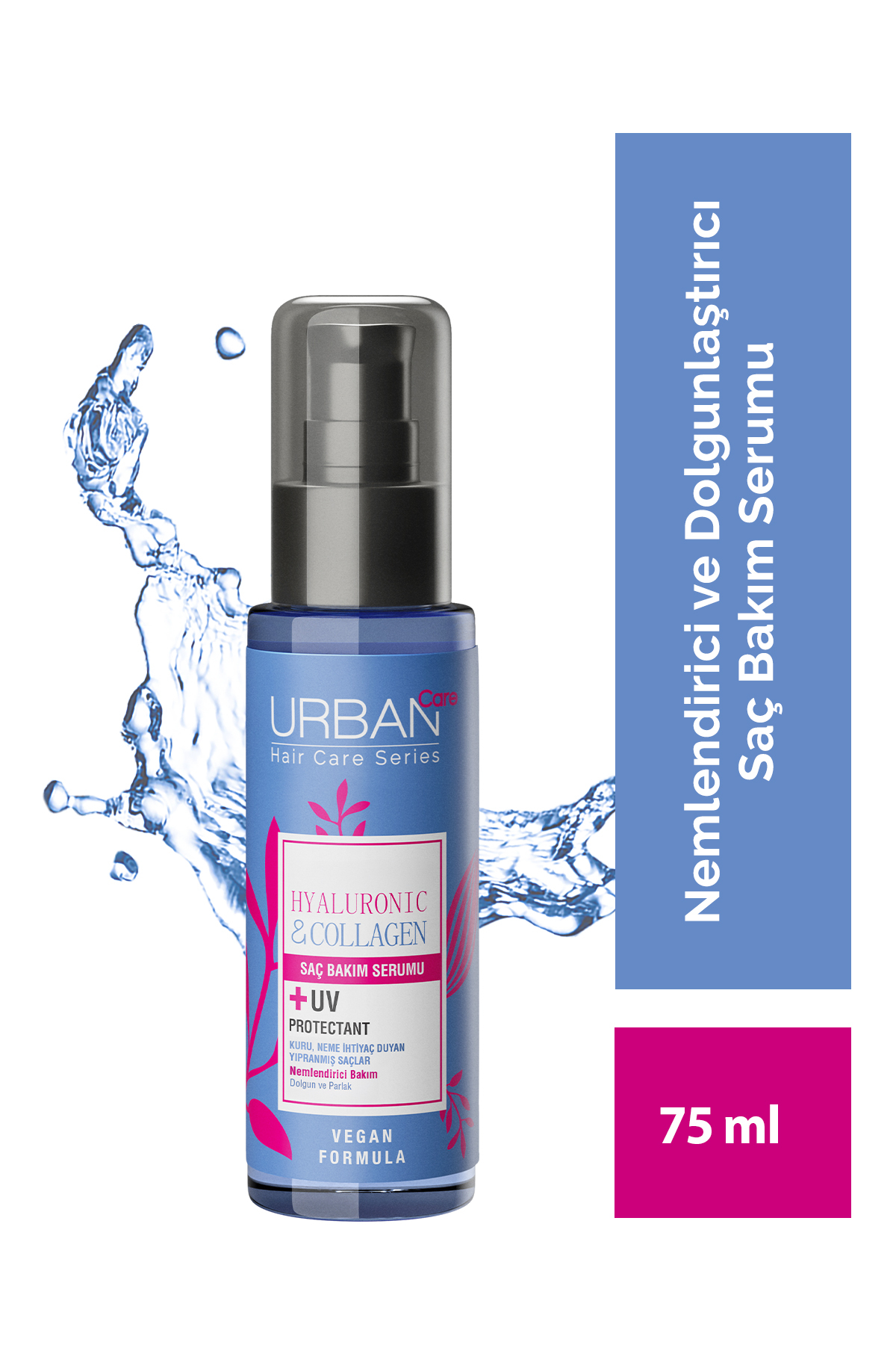 URBAN CARE HYALURONİK ASİT & KOLAJEN KURU VE CANSIZ SAÇLARA ÖZEL SAÇ BAKIM SERUMU-75ML-UV KORUMA-