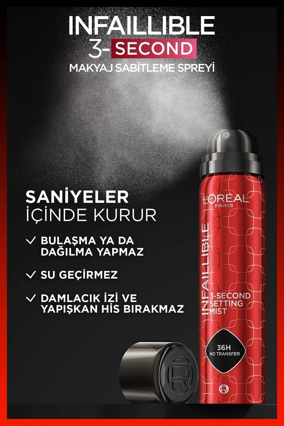 LOREAL PARİS MAKYAJ SABİTLEME SPREYİ-