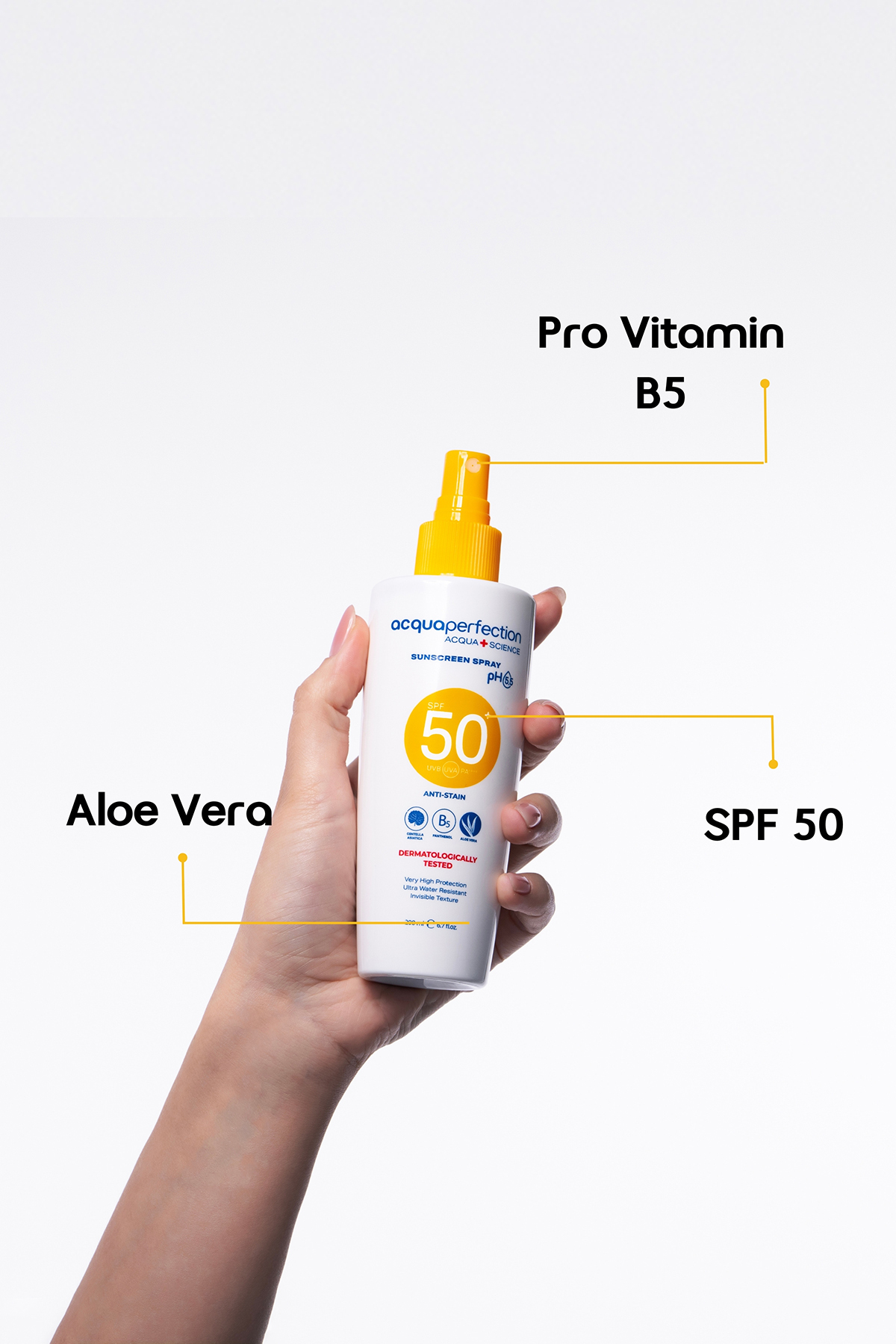 ACQUA PERFECTİON GÜNEŞ KORUYUCU SPREY SPF50 200ML UVA UVB KORUMASI. SUYA DAYANIKLI. LEKE ÖNLEYİCİ-