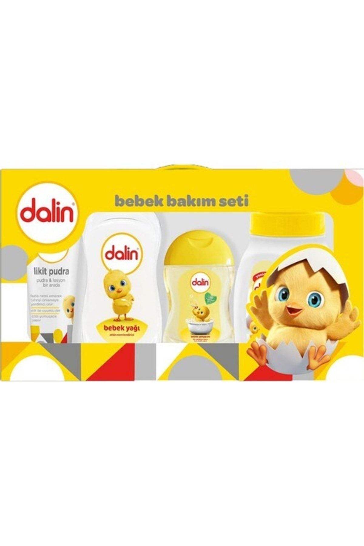 DALİN BEBEK BAKIM HEDİYE SETİ LİKİT PUDRALI-