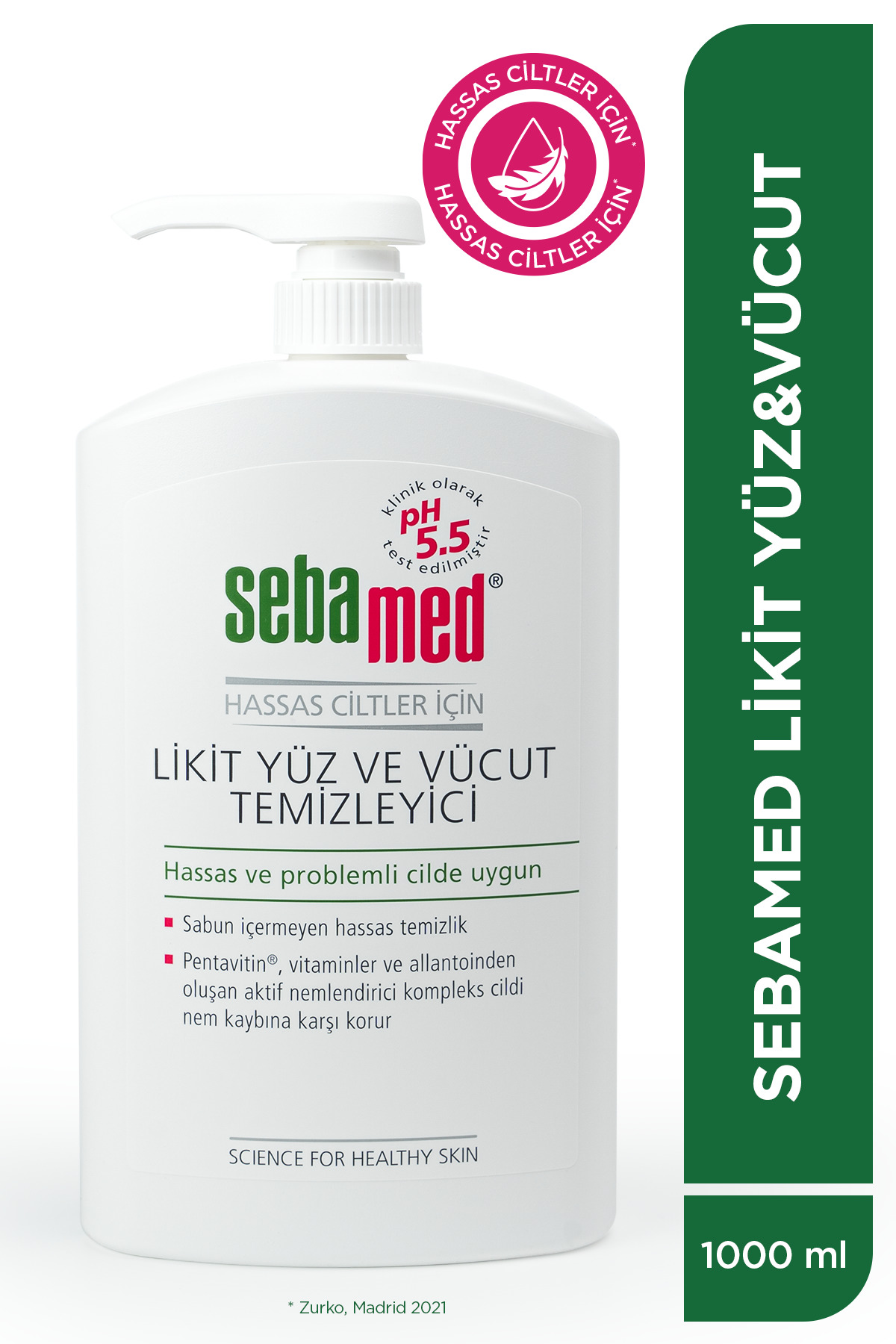 SEBAMED LİKİT YÜZ & VÜCUT TEMİZLEYİCİ 1000 ML-
