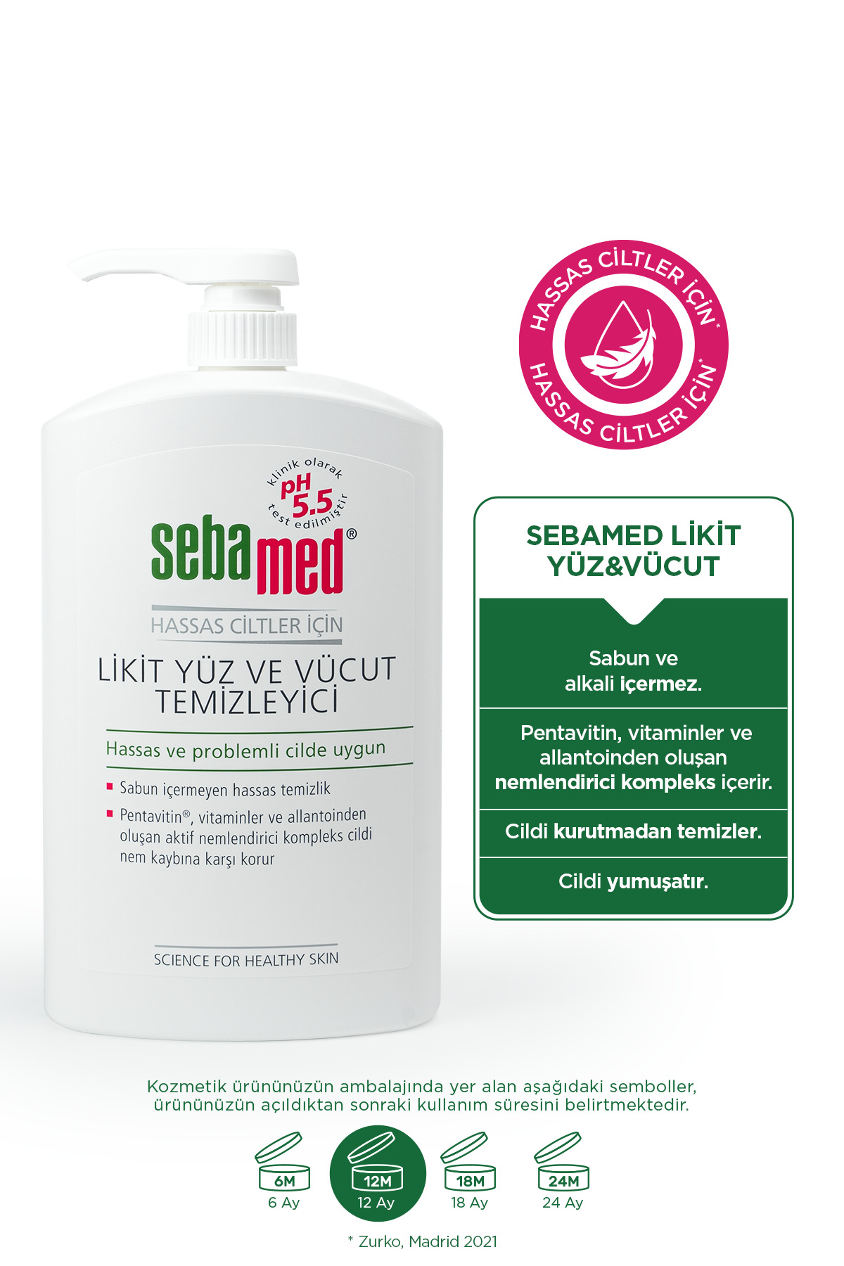 SEBAMED LİKİT YÜZ & VÜCUT TEMİZLEYİCİ 1000 ML-