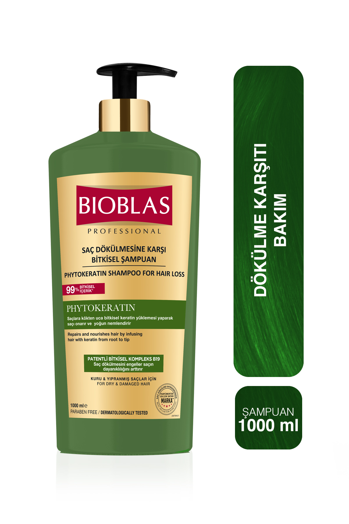 BİOBLAS SAÇ DÖKÜLMESİNE KARŞI PHYTOKERATİN ŞAMPUAN 1000 ML-