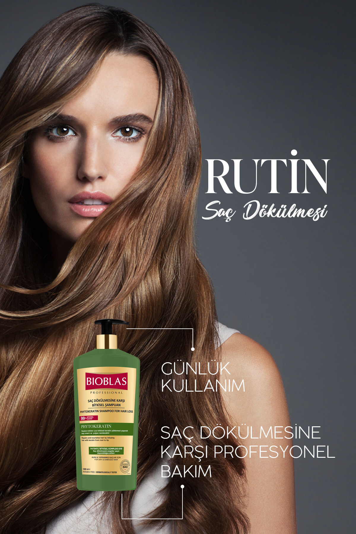 BİOBLAS SAÇ DÖKÜLMESİNE KARŞI PHYTOKERATİN ŞAMPUAN 1000 ML-