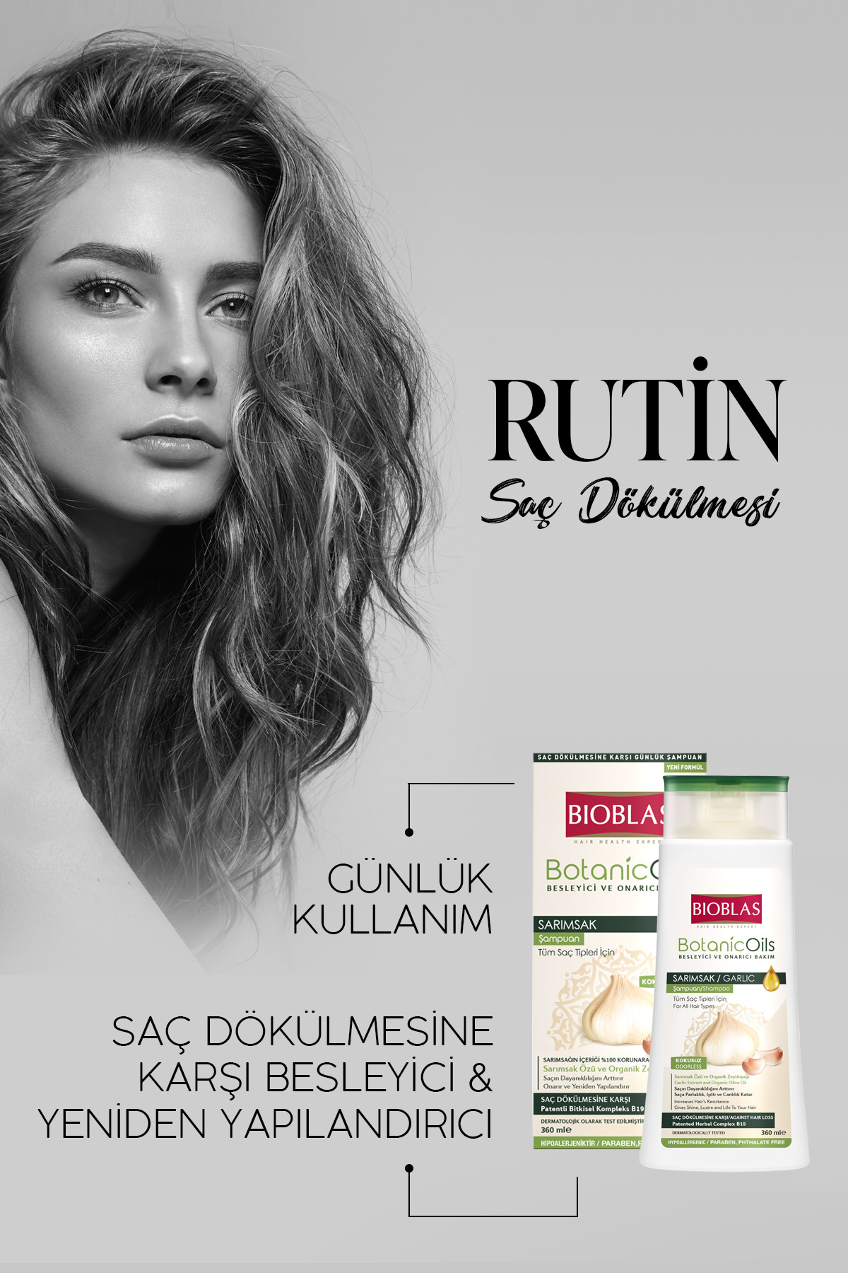 BOTANİC OİLS SARIMSAK ŞAMPUANI 360 ML-