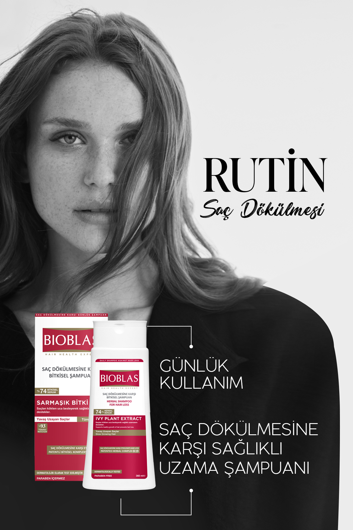 BİOBLAS PROCYANİDİN SAÇ DÖKÜLMESİNE KARŞI SAĞLIKLI ŞAMPUAN 360ML-