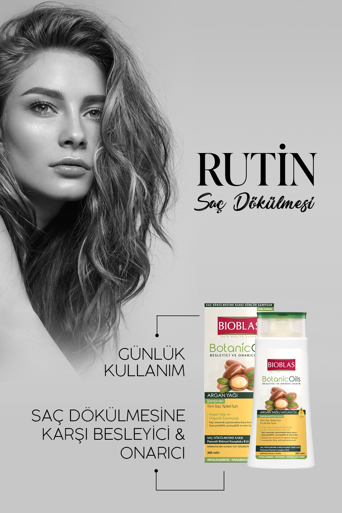 BİOBLAS BOTANİC OİLS ARGAN YAĞLI ŞAMPUAN 360 ML-