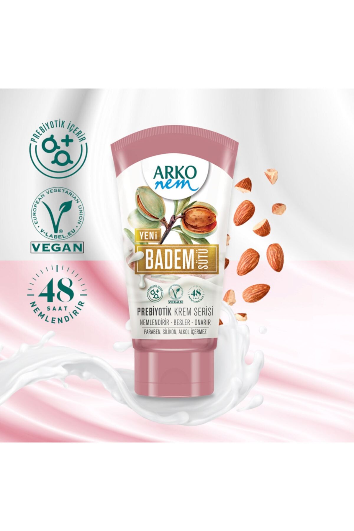 ARKO NEM PREBİYOTİK KREM SERİSİ BADEM SÜTÜ 60ML-