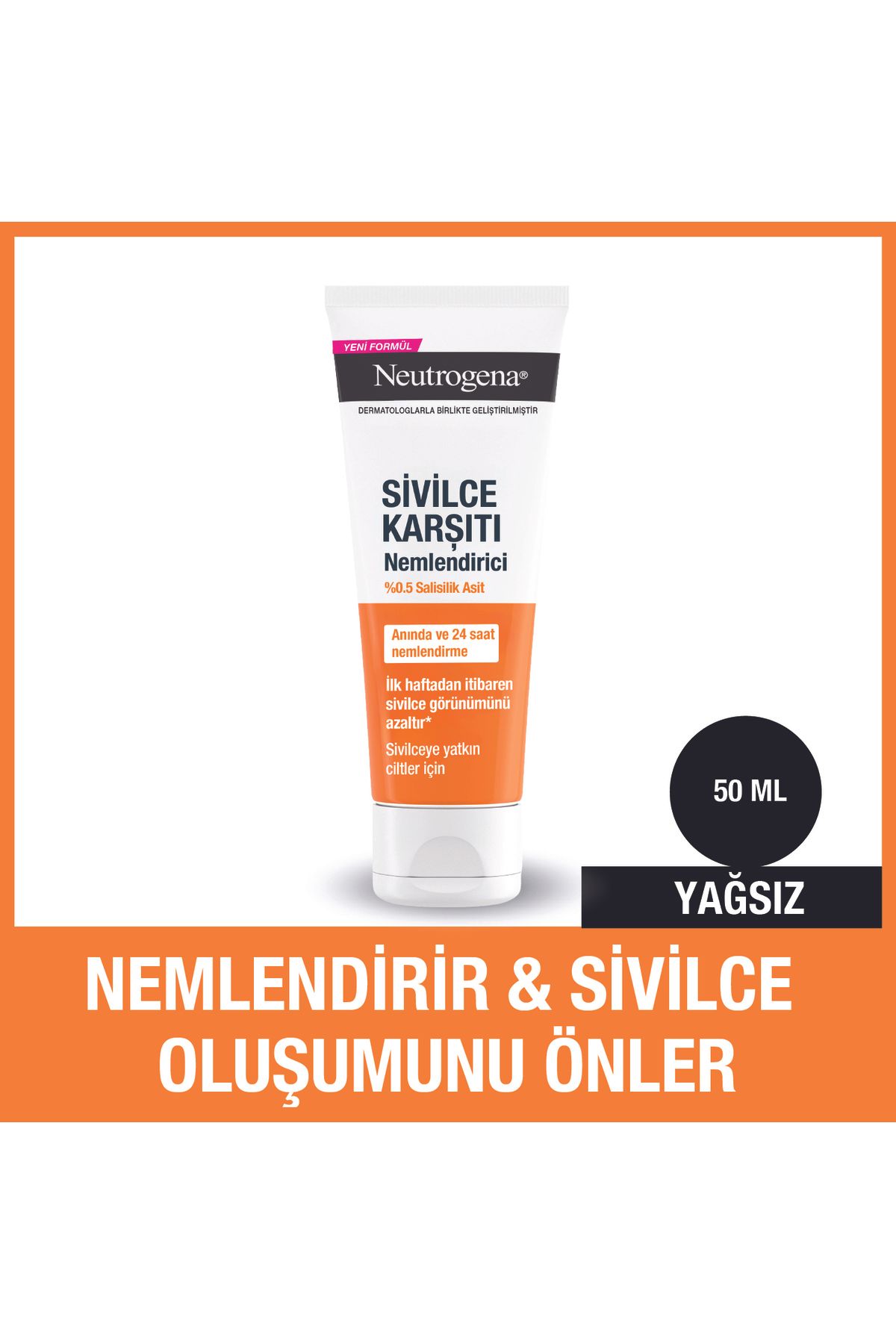 NEUTROGENA VİSİBLY CLEAR YAĞSIZ NEMLENDİRİCİ 50 ML-