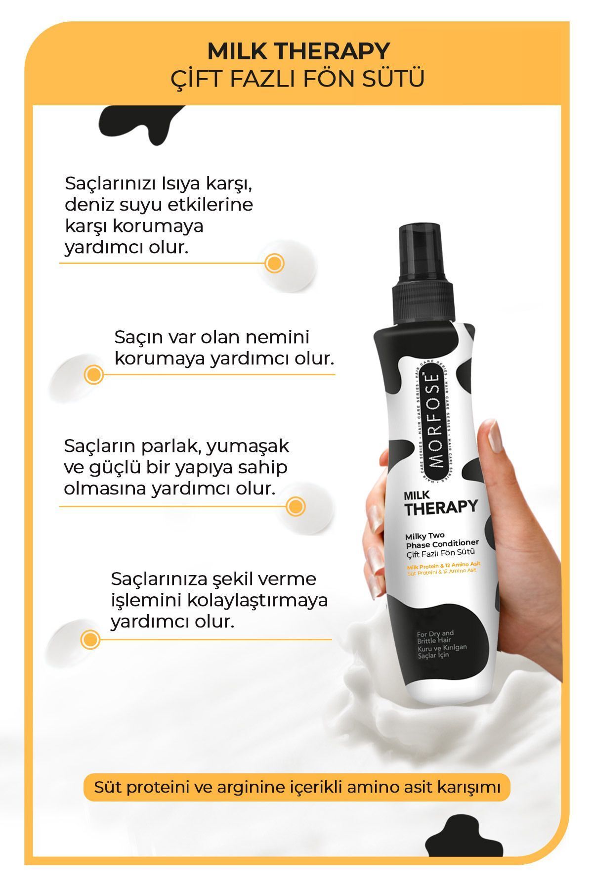 MORFOSE MİLK THERAPY FÖN SUYU 240ML-