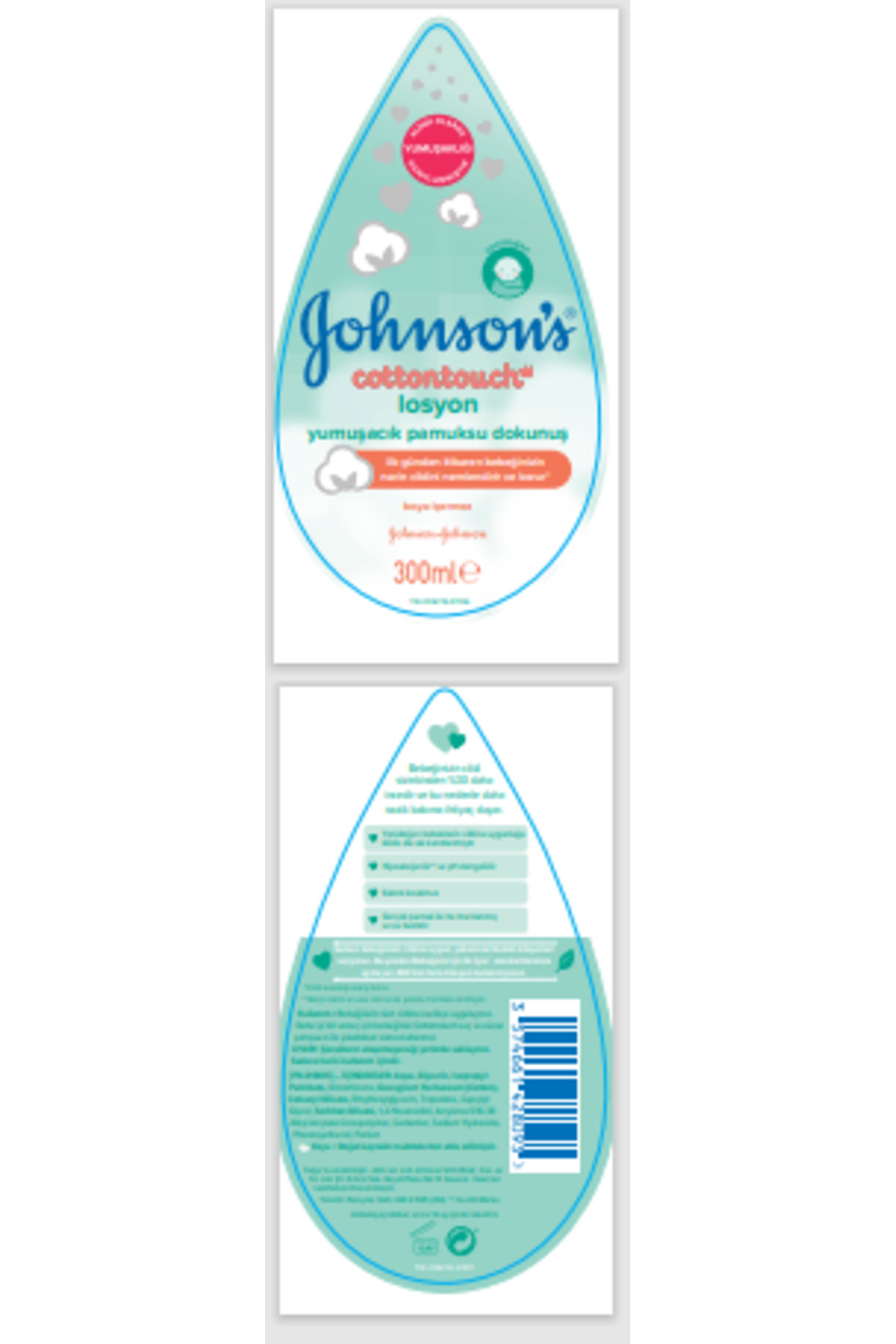 JOHNSONS BABY COTTON TOUCH BEBEK LOSYON 300ML-