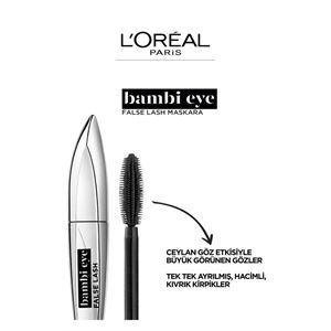 LOREAL PARİS BAMBİ EYE CEYLAN GÖZ ETKİLİ SİYAH MASKARA-