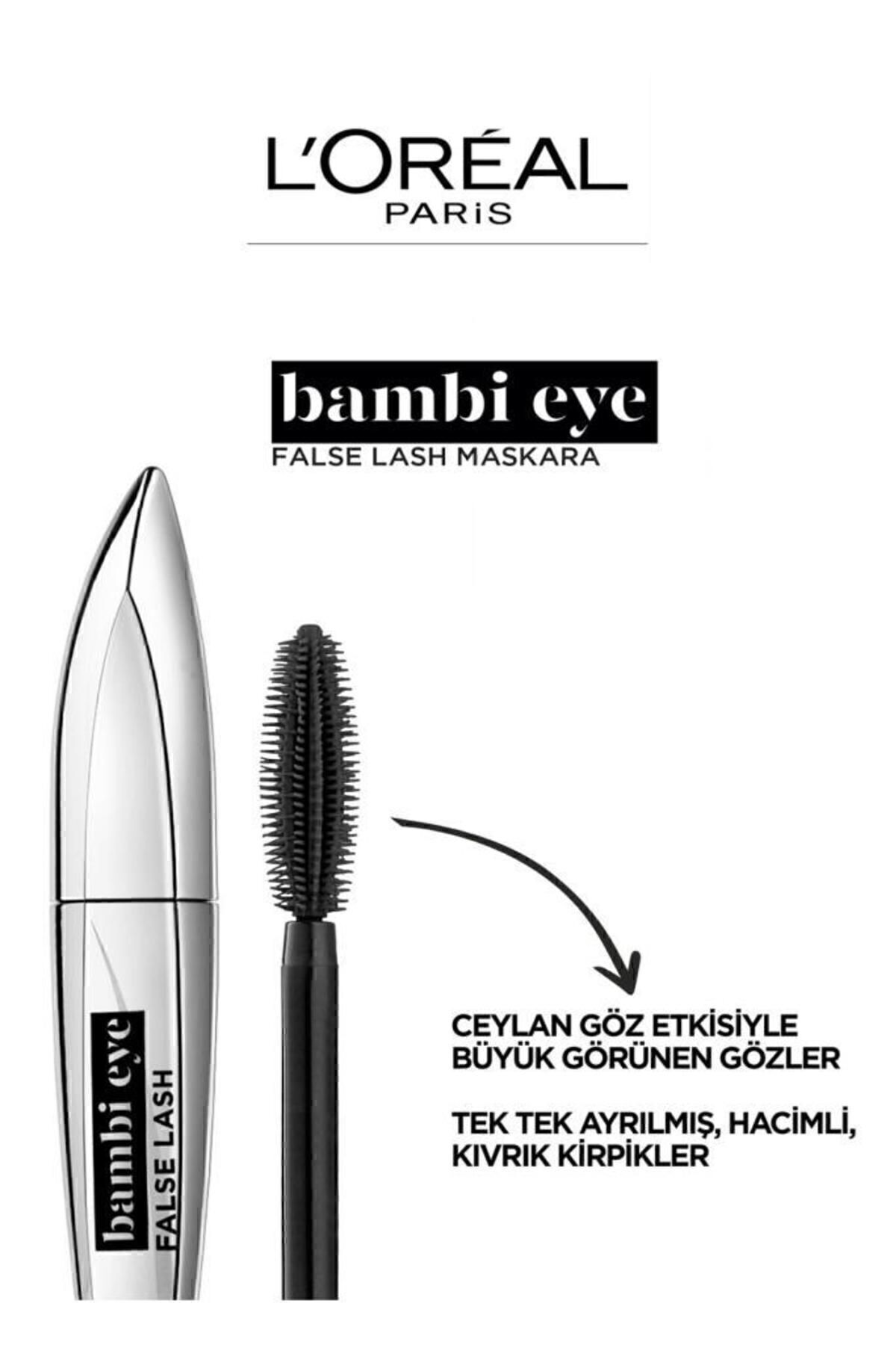LOREAL PARİS BAMBİ EYE CEYLAN GÖZ ETKİLİ SİYAH MASKARA-
